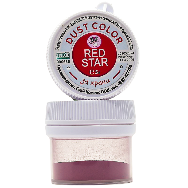 Оцветител dust 5гр. изкрящо червен / red star
