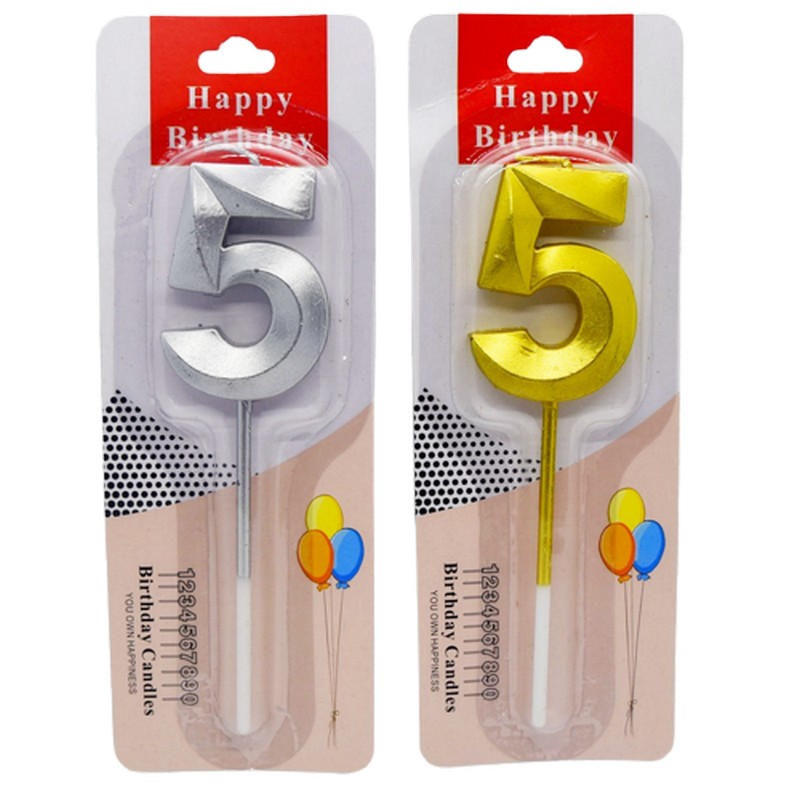 Свещ за РД - цифра - 5 - злато