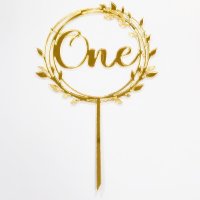 Art.No.4587- Топер ONE с листо-злато и сребро от 