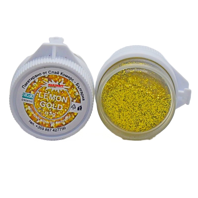 Глитер 5 гр.златно - lemon gold