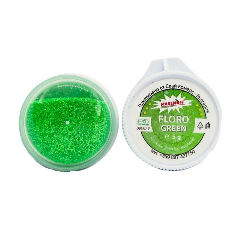 Глитер 5 г. Floro green