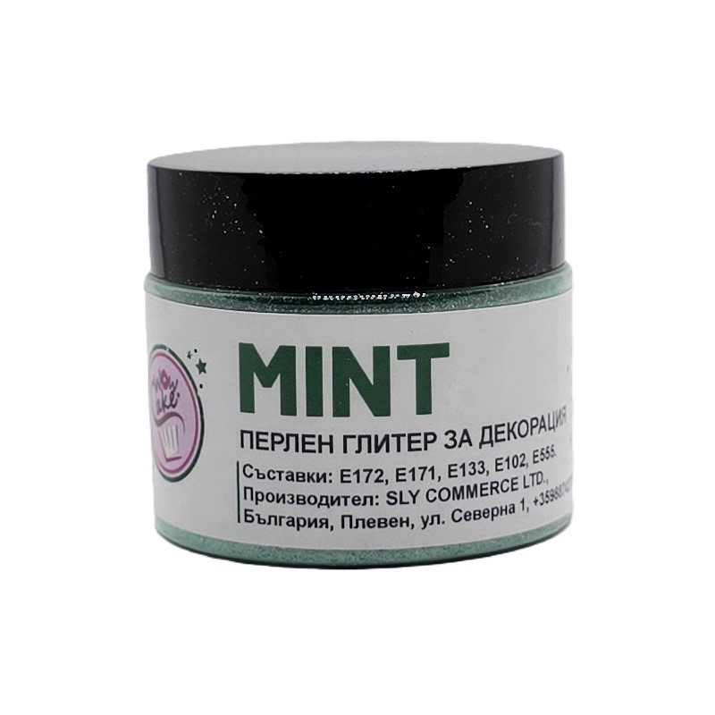 Перлен глитер за декорация Mint - 20 гр.